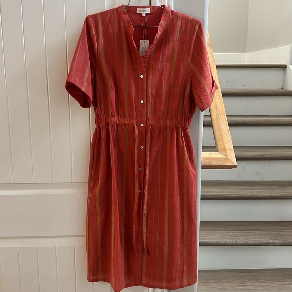 Roolee Scarlet Tie Waist Dress Orange Plaid Medium NWT
BOUTIQUE - Picture 6 of 8